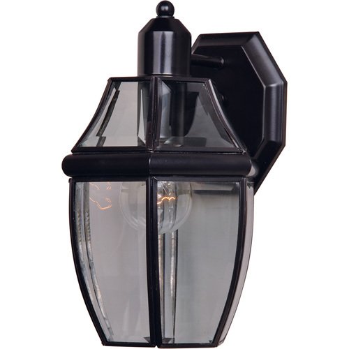 Maxim Lighting 7" 1-Light Outdoor Wall Lantern in Burnished with Clear Glass