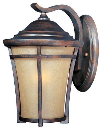 Maxim Lighting 7 1/2" 1-Light Outdoor Wall Lantern in Copper Oxide with Golden Frost Glass