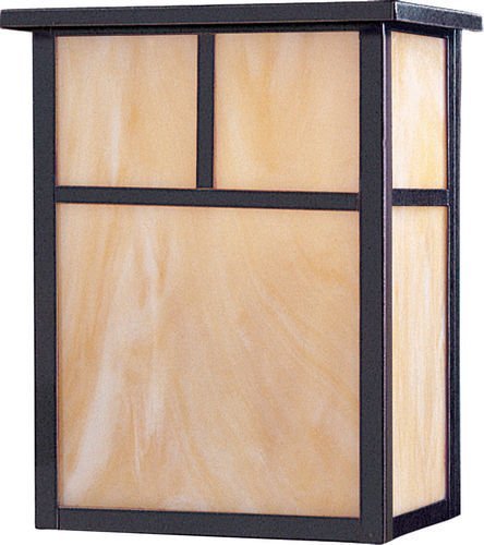 Maxim Lighting 9" 2-Light Outdoor Wall Lantern in Burnished with Honey Glass