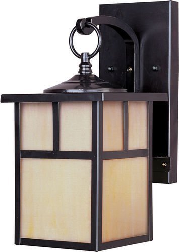 Maxim Lighting 6" 1-Light Outdoor Wall Lantern in Burnished with Honey Glass