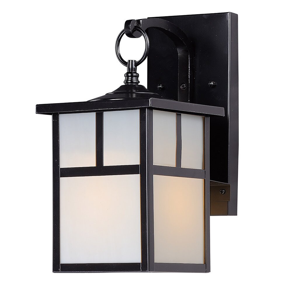 Maxim Lighting 6" 1-Light Outdoor Wall Lantern in Black with White Glass