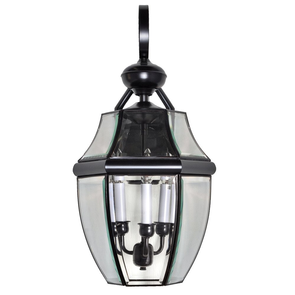 Maxim Lighting 12" 3-Light Outdoor Wall Lantern in Burnished with Clear Glass