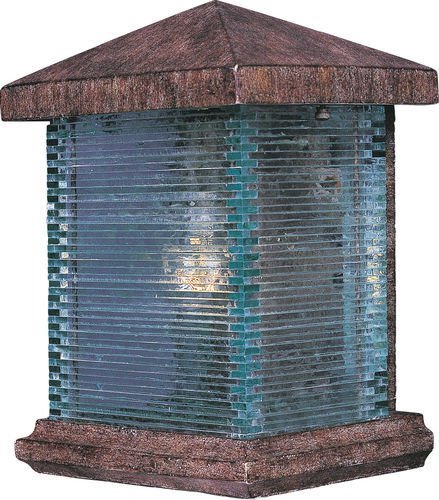Maxim Lighting 7" 1-Light Outdoor Wall Lantern in Earth Tone with Clear Glass