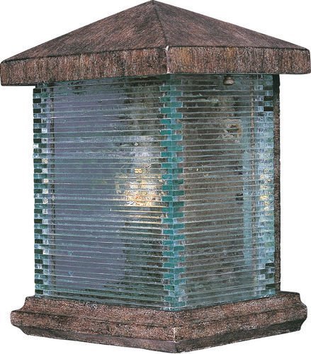 Maxim Lighting 10" 1-Light Outdoor Wall Lantern in Earth Tone with Clear Glass