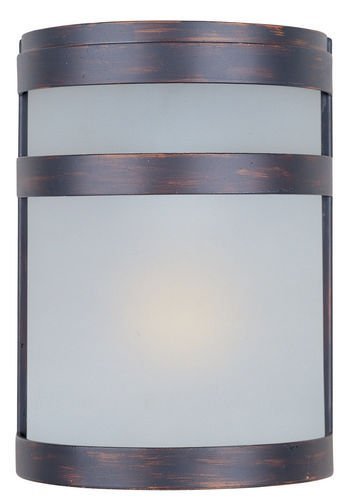 Maxim Lighting 6" 1-Light Outdoor Wall Lantern in Oil Rubbed Bronze with Frosted Glass