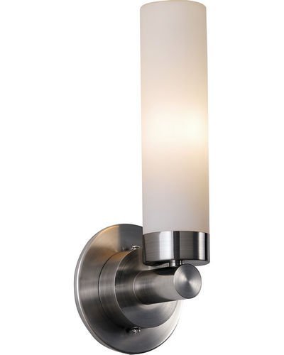 Maxim Lighting 4.7" 1-Light Wall Sconce in Satin Nickel with White Glass