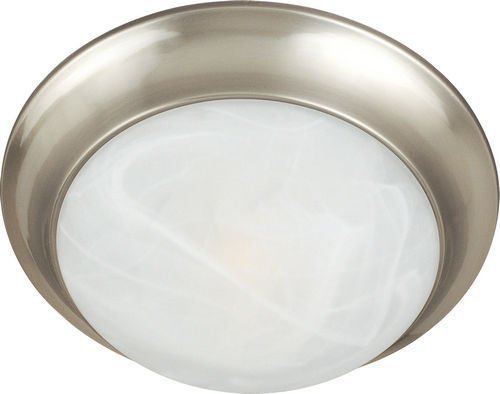 Maxim Lighting 14" 2-Light Flush Mount in Satin Nickel with Marble Glass