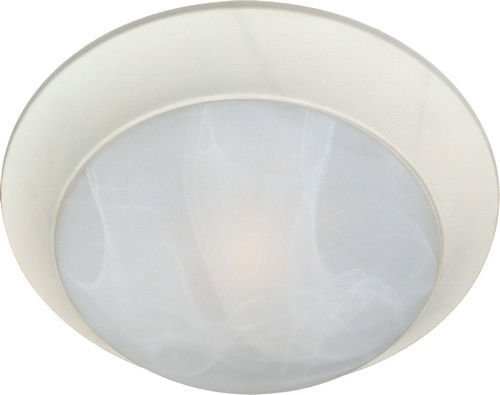 Maxim Lighting 16" 3-Light Flush Mount in Textured White with Marble Glass