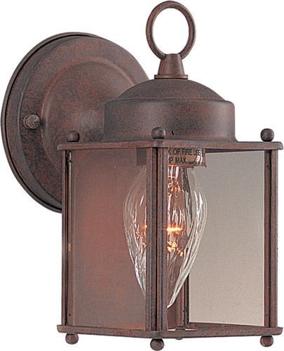Maxim Lighting 4" 1-Light Outdoor Wall Mount in Country Stone with Clear Glass
