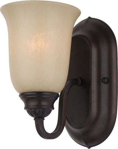 Maxim Lighting 5" 1-Light Wall Sconce in Oil Rubbed Bronze with Marble Glass