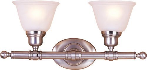 Maxim Lighting 19 1/2" 2-Light Bath Vanity in Satin Nickel with Frosted Glass