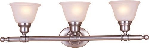 Maxim Lighting 29 1/2" 3-Light Bath Vanity in Satin Nickel with Frosted Glass