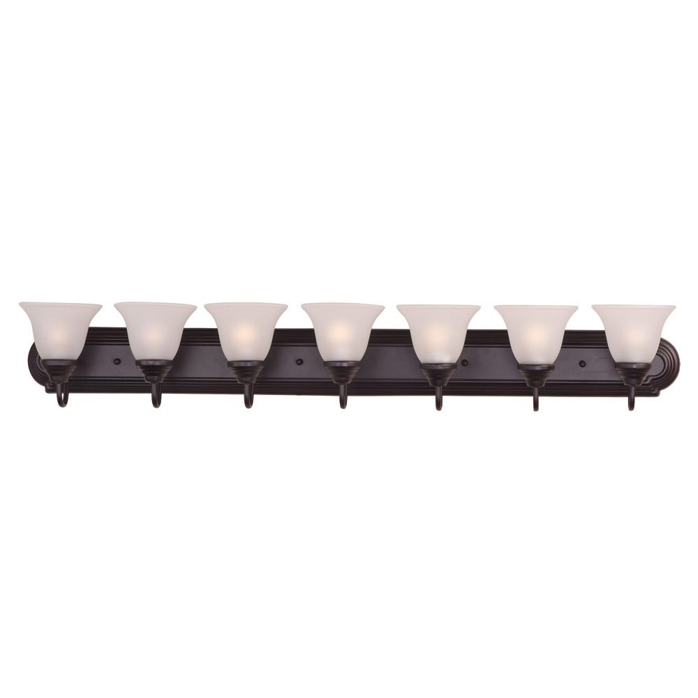 Maxim Lighting 7 Light Bath Vanity in Oil Rubbed Bronze with Frosted Glass