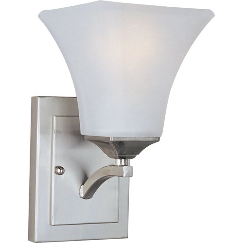 Maxim Lighting 5 1/2" Energy Star 1-Light Wall Sconce in Satin Nickel with Frosted Glass