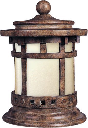 Maxim Lighting 10 1/2" Energy Star 1-Light Outdoor Deck Lantern in Sienna with Mocha Glass
