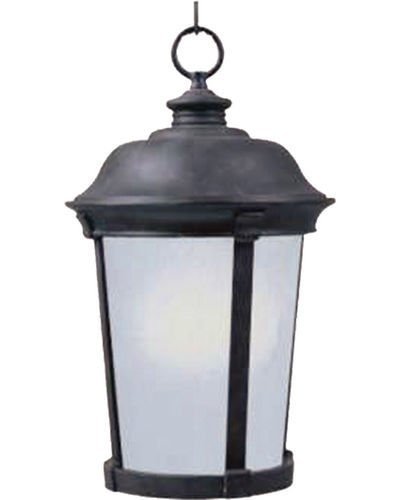 Maxim Lighting 12" Energy Star 1-Light Outdoor Hanging Lantern in Bronze with Frosted Seedy Glass