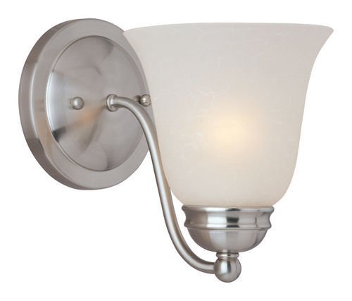 Maxim Lighting 6" Energy Star 1-Light Wall Sconce in Satin Nickel with Ice Glass
