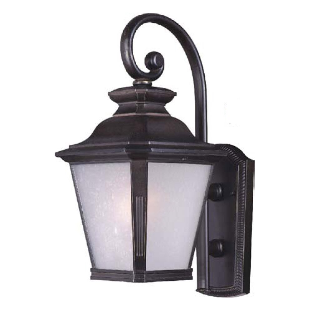 Maxim Lighting Energy Efficient Outdoor Wall Lantern in Bronze with Frosted Seedy Glass