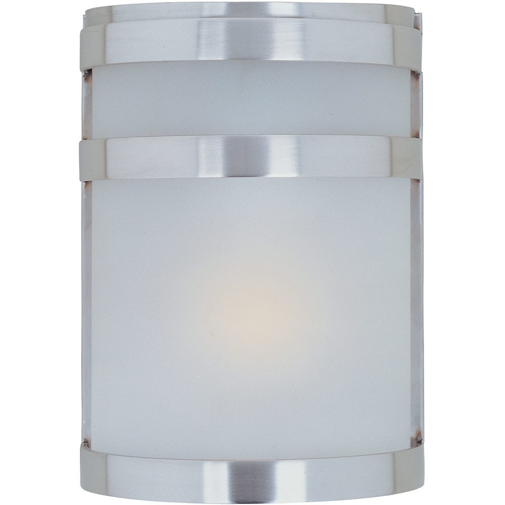 Maxim Lighting Energy Efficient Outdoor Wall Lantern in Stainless Steel with Frosted Glass