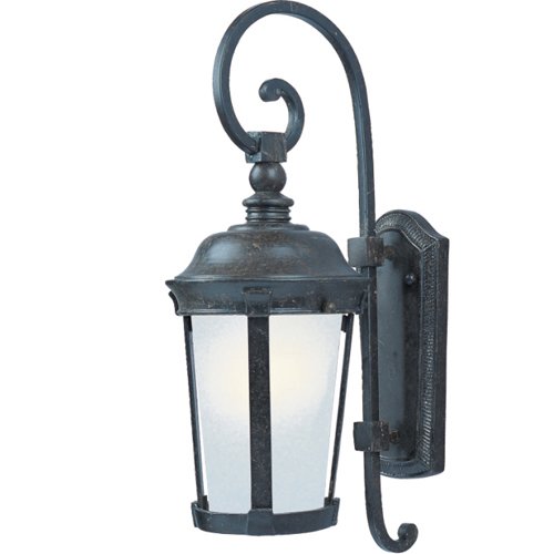 Maxim Lighting 8" Energy Star 1-Light Outdoor Wall Lantern in Bronze with Frosted Seedy Glass