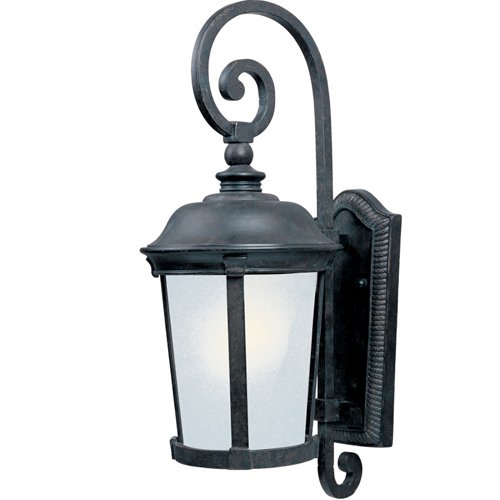 Maxim Lighting 12" Energy Star 1-Light Outdoor Wall Lantern in Bronze with Frosted Seedy Glass