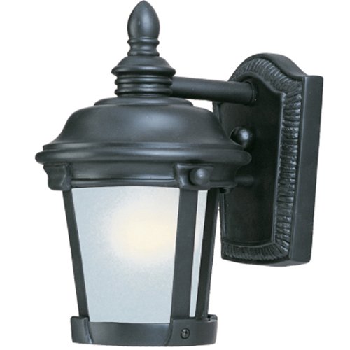 Maxim Lighting 6 1/2" Energy Star 1-Light Outdoor Wall Lantern in Bronze with Frosted Seedy Glass