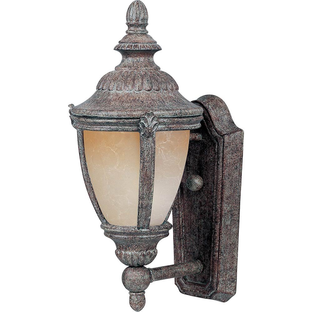 Maxim Lighting Energy Efficient Outdoor Wall Lantern in Earth Tone with Latte Glass