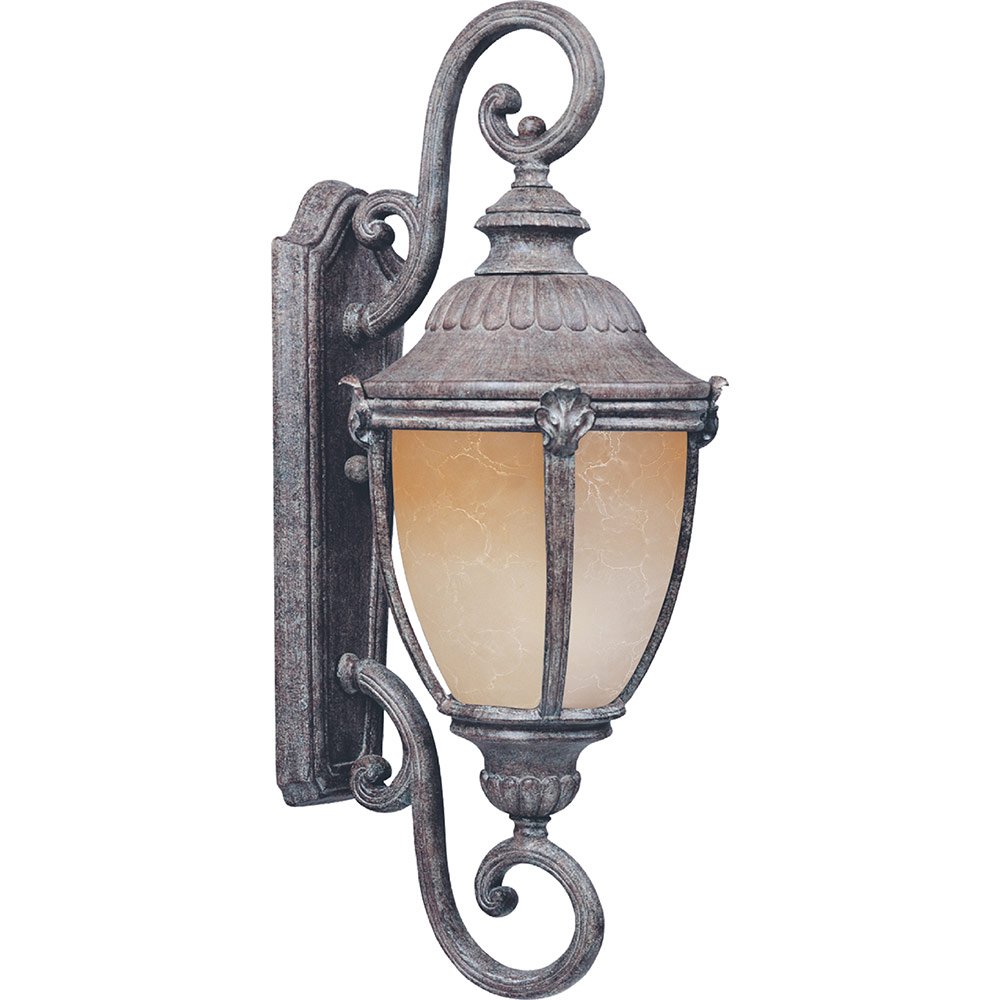 Maxim Lighting Energy Efficient Outdoor Wall Lantern in Earth Tone with Latte Glass