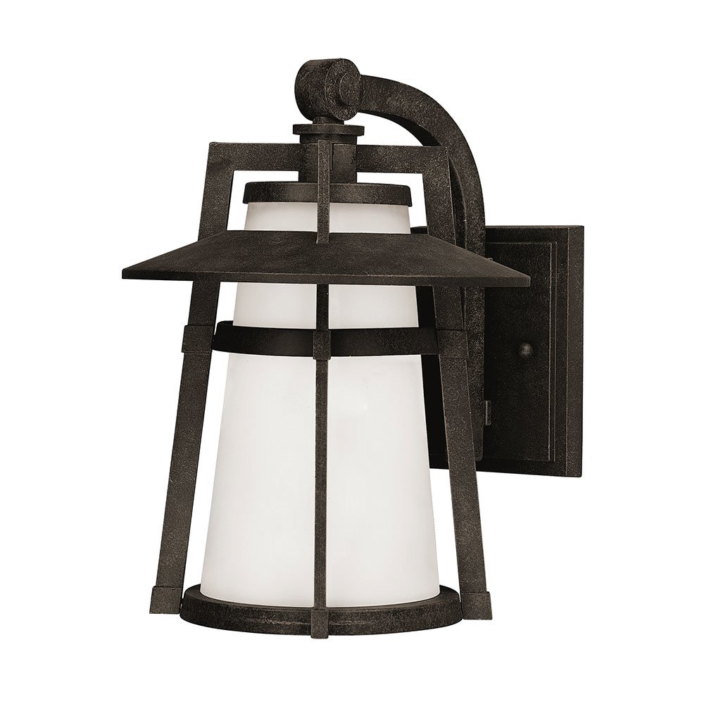Maxim Lighting LED Outdoor Wall Lantern in Adobe with Satin White Glass
