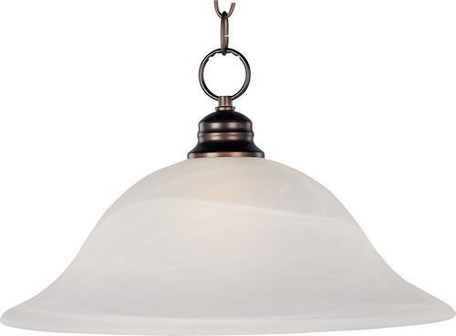 Maxim Lighting 16" 1-Light Pendant in Oil Rubbed Bronze with Marble Glass