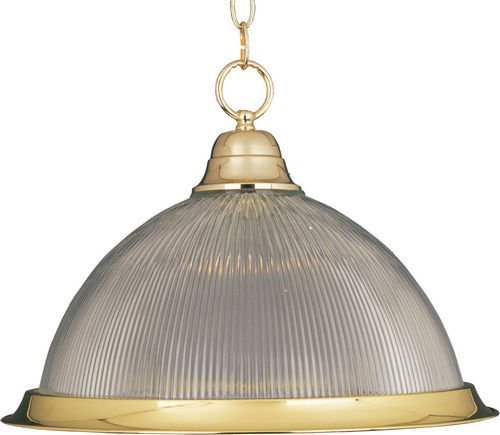 Maxim Lighting 16 1/2" 1-Light Pendant in Polished Brass with Clear Glass