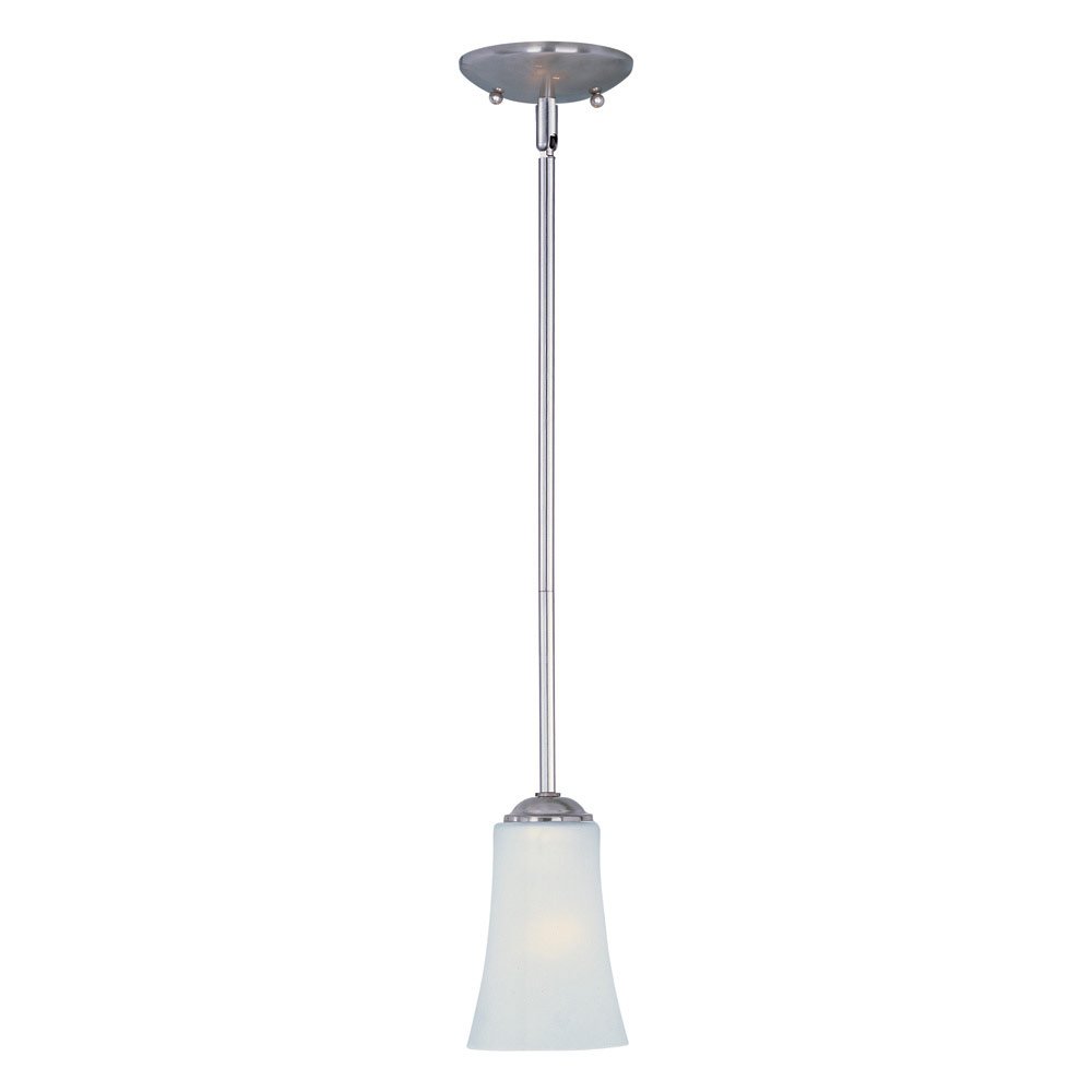 Maxim Lighting Mini Pendant in Satin Nickel with Frosted Glass