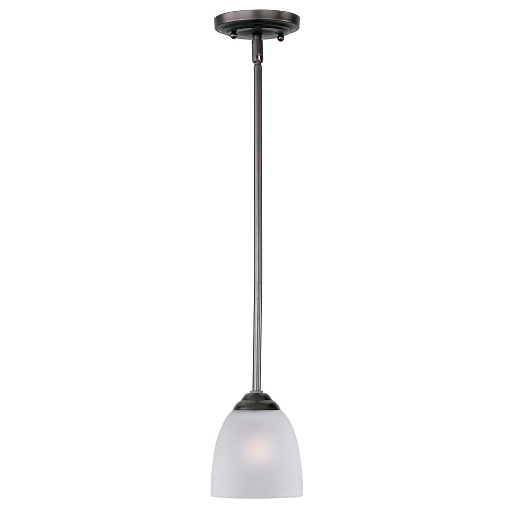 Maxim Lighting Mini Pendant in Oil Rubbed Bronze with Frosted Glass