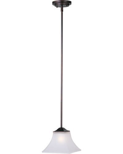 Maxim Lighting 8" 1-Light Mini Pendant in Oil Rubbed Bronze with Frosted Glass