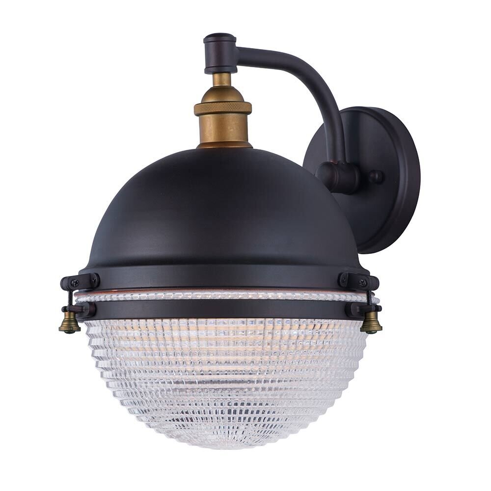 Maxim Lighting 1-Light Outdoor Wall Sconce in Oil Rubbed Bronze And Antique Brass