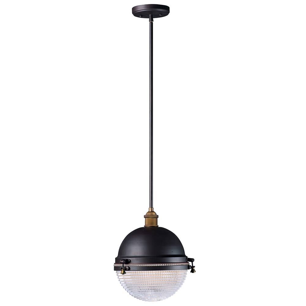 Maxim Lighting 1-Light Outdoor Pendant in Oil Rubbed Bronze And Antique Brass