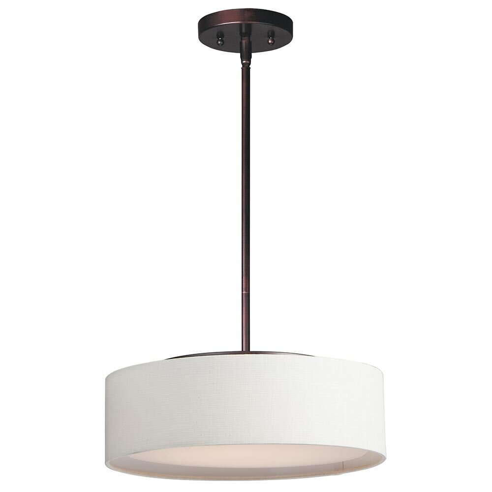 Maxim Lighting 16" Wide LED Pendant in Oil Rubbed Bronze and Oatmeal Linen