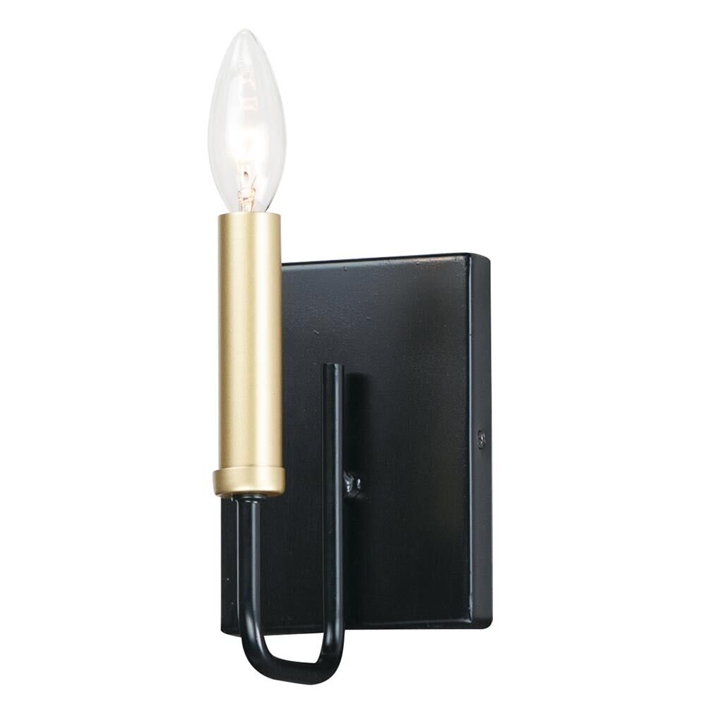 Maxim Lighting 1-Light Wall Sconce in Black And Gold