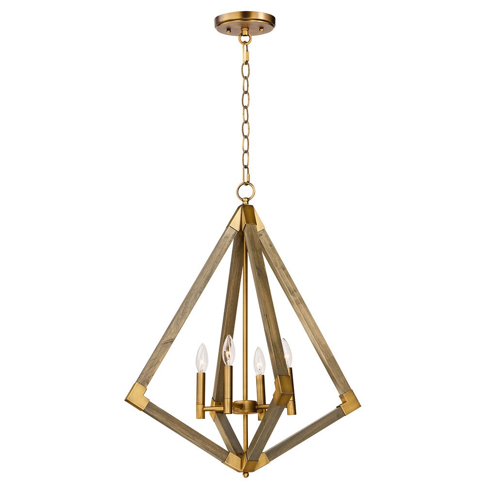 Maxim Lighting 4-Light Pendant in Antique Brass