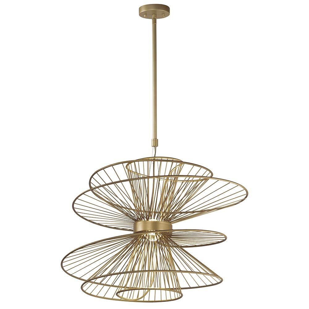 Maxim Lighting Large LED Pendant in Natural Aged Brass