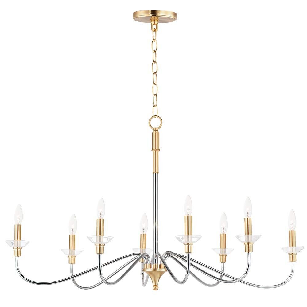 Maxim Lighting 8-Light Chandelier in Polished Chrome and Satin Brass