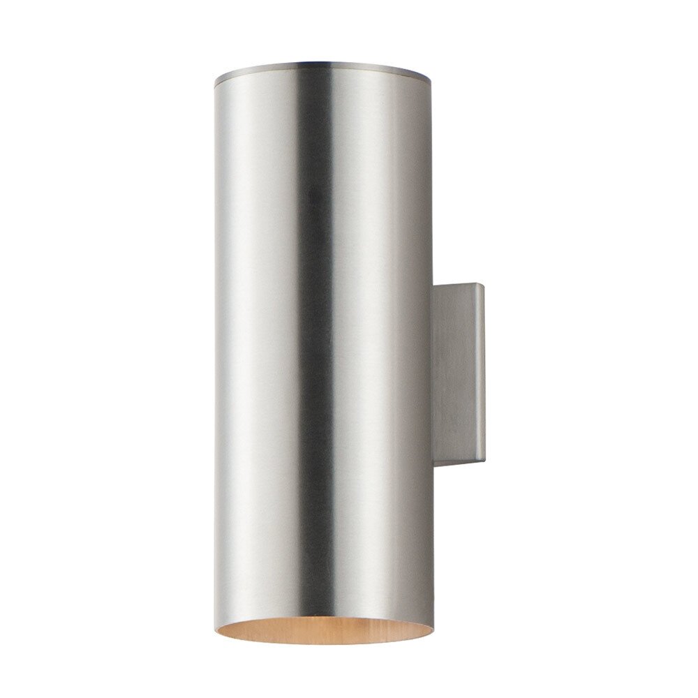 Maxim Lighting 2-Light 15" Outdoor Wall Sconce in Brushed Aluminum