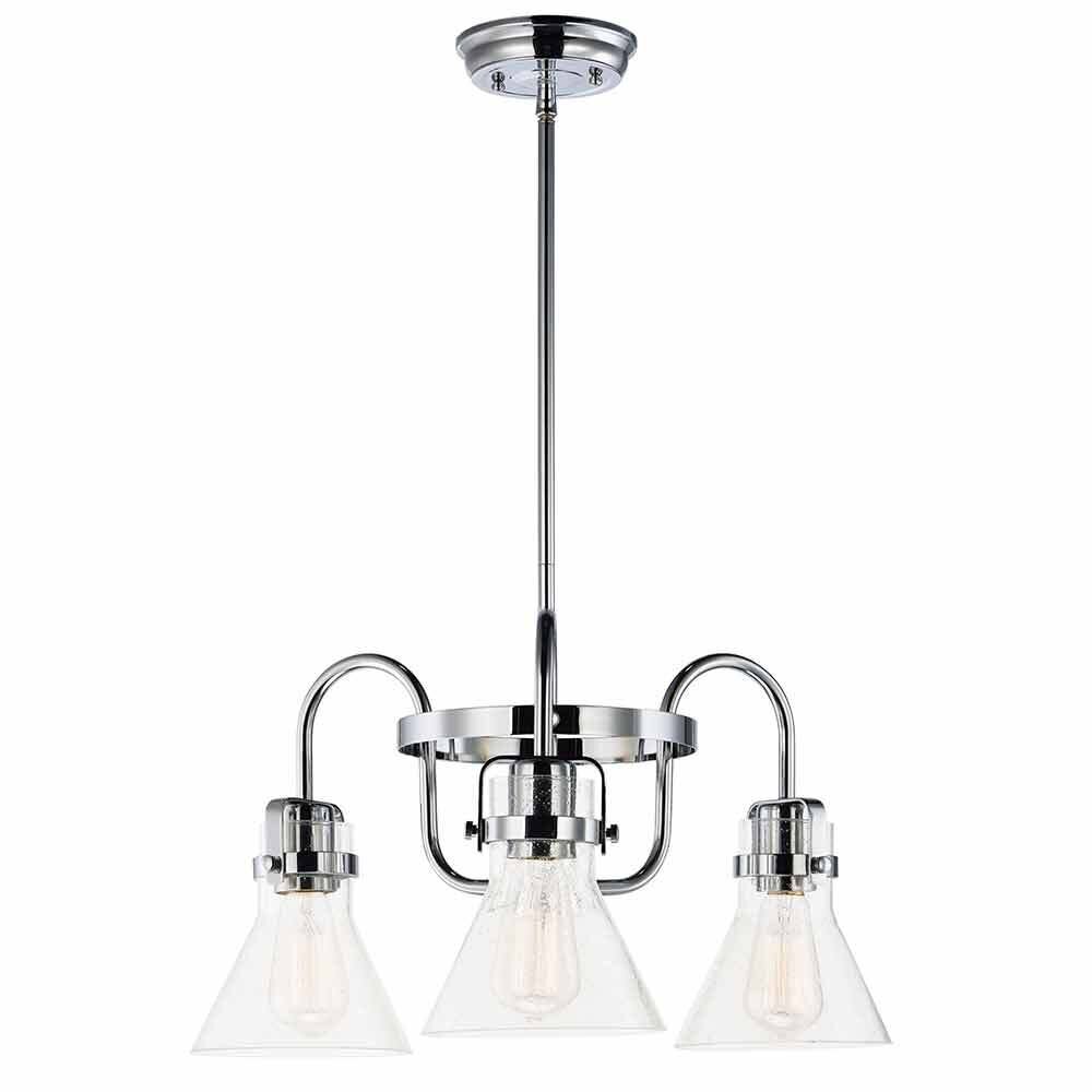 Maxim Lighting 3-Light Chandelier With Bulbs in Polished Chrome