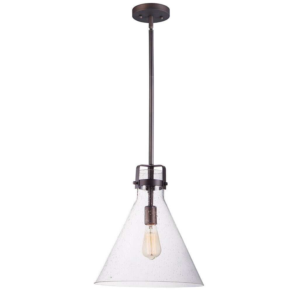 Maxim Lighting 1-Light Pendant with Bulb in Oil Rubbed Bronze