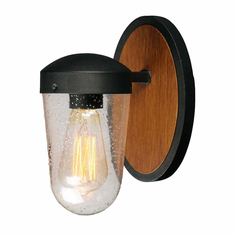 Maxim Lighting 1-Light Outdoor Wall Sconce in Antique Pecan with Black