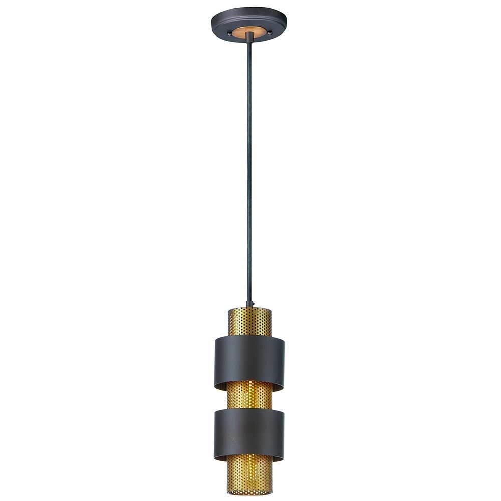 Maxim Lighting 1-Light Mini Pendant in Oil Rubbed Bronze And Antique Brass
