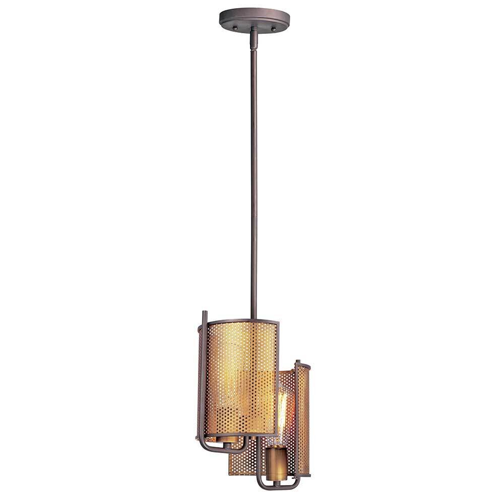 Maxim Lighting 2-Light Pendant in Oil Rubbed Bronze And Antique Brass