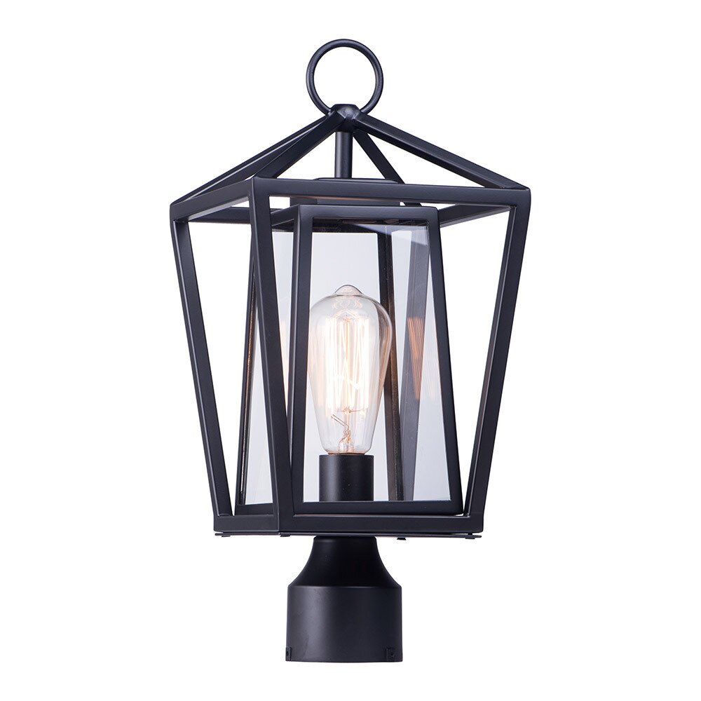 Maxim Lighting 1-Light Outdoor Post Lamp in Black