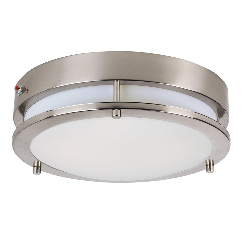 Maxim Lighting Surface Mount with EM Back Up in Satin Nickel