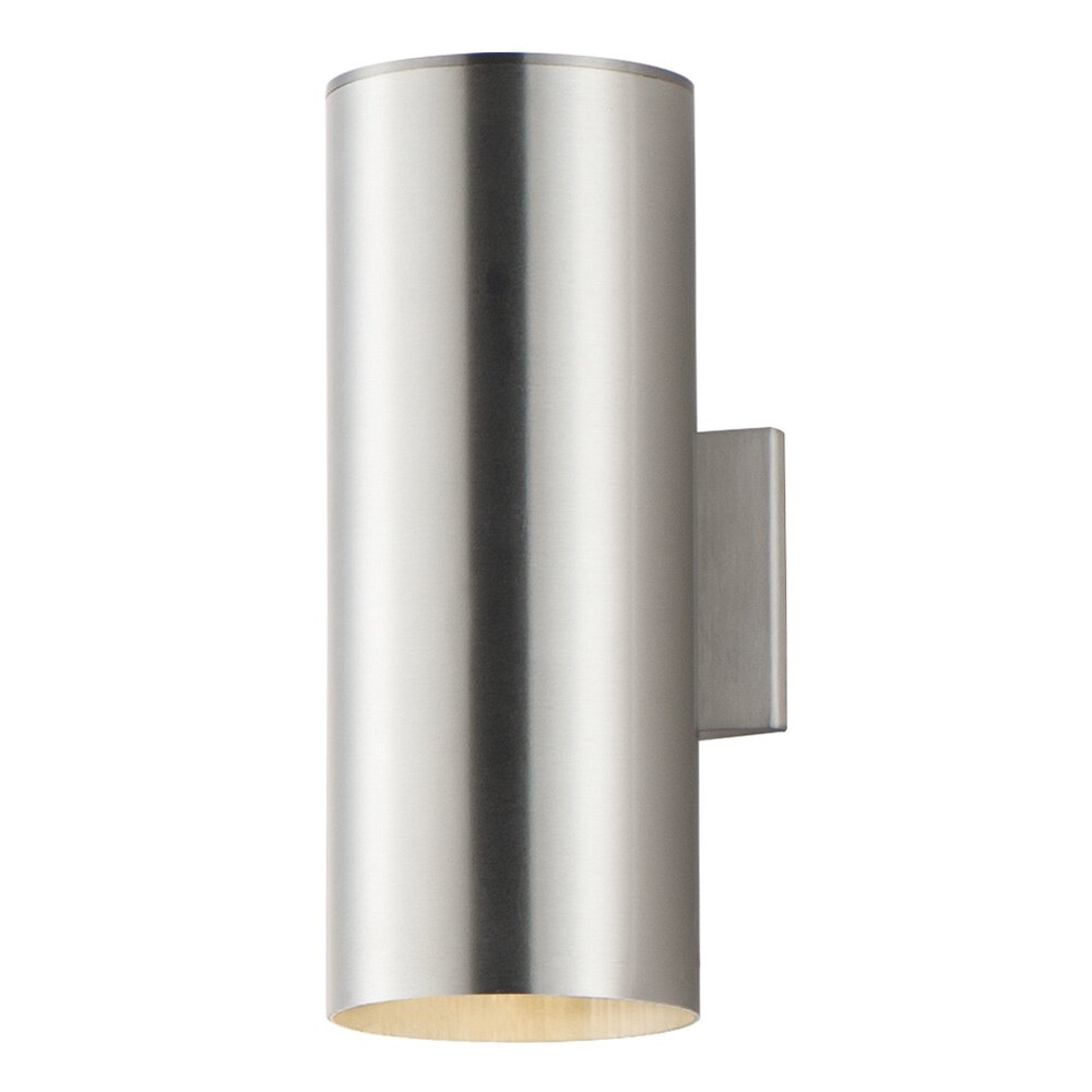 Maxim Lighting 2-Light 15" LED Outdoor Wall Sconce in Brushed Aluminum